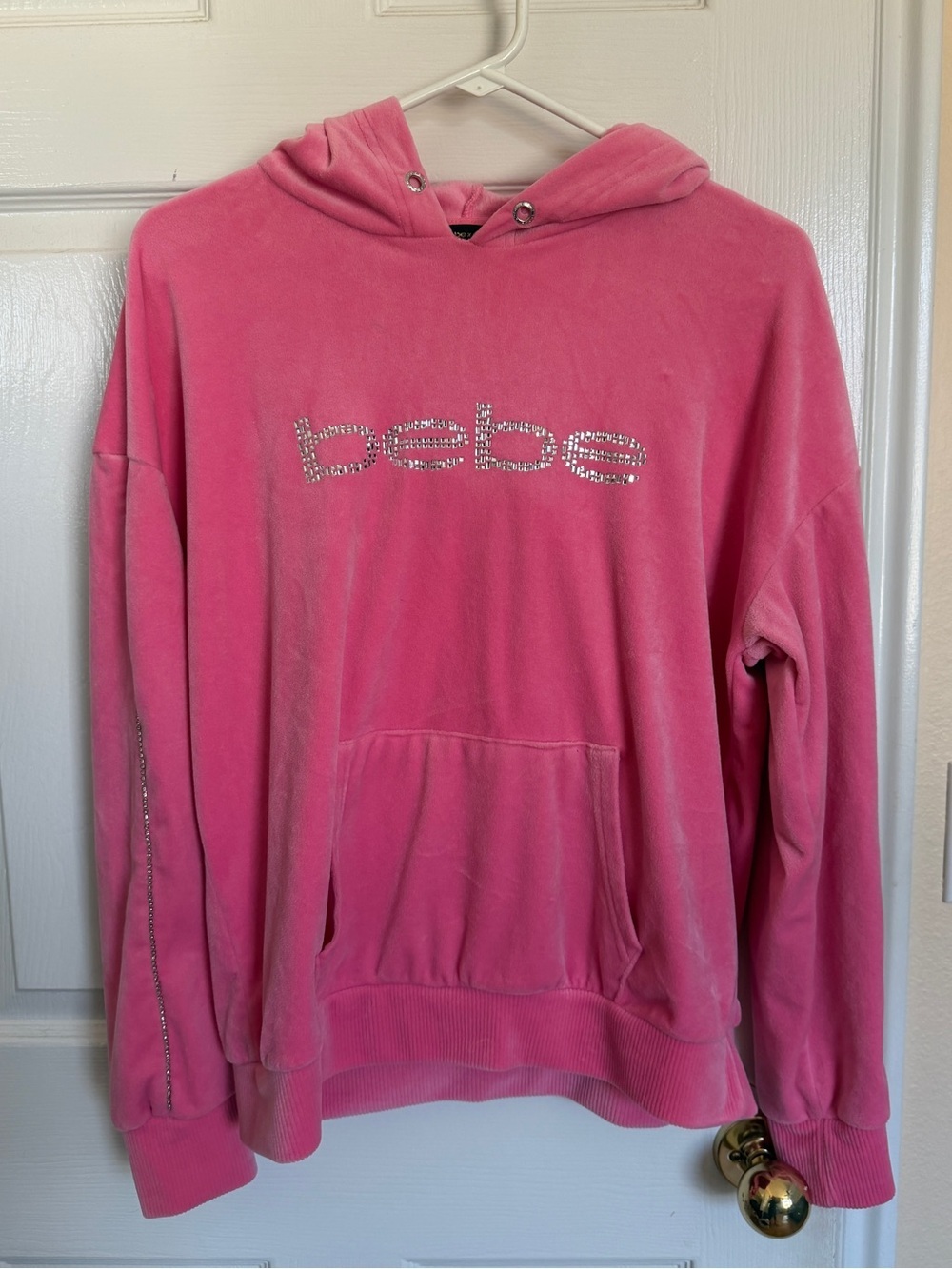 Bebe X Ciara Hot Pink Rhinestone Hoodie